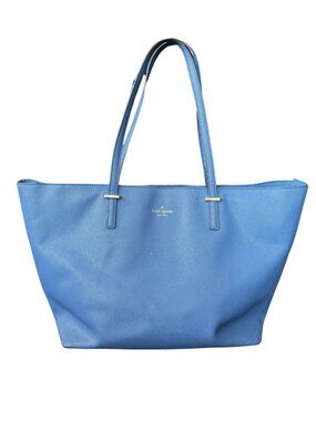Kate Spade Cedar Street Harmony Large Saffiano Leather Tote Blue Gold Hardware